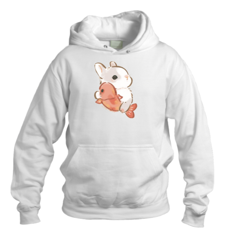 bunny Oversize Hoodie White 75