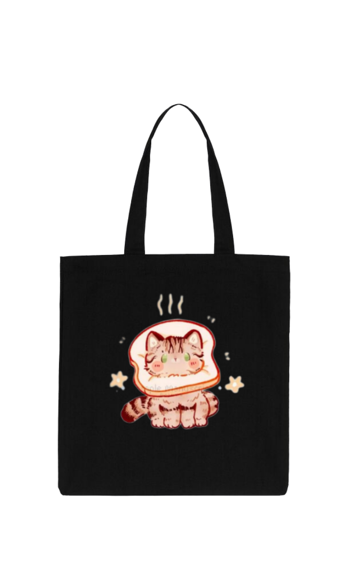 cat tote bag Black 75