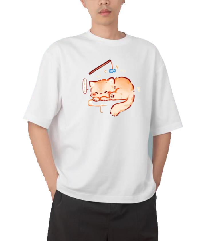 cat One Size t- shirt White 76