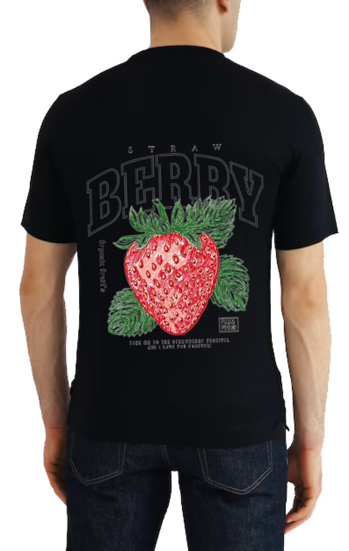BERRY t- shirt One Size Black back 76