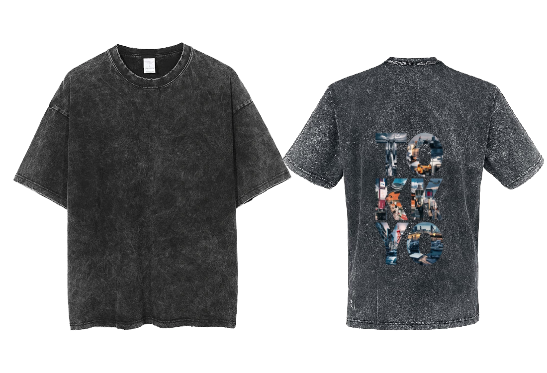Tokyo Back text One Size t- shirt Washed Back 54