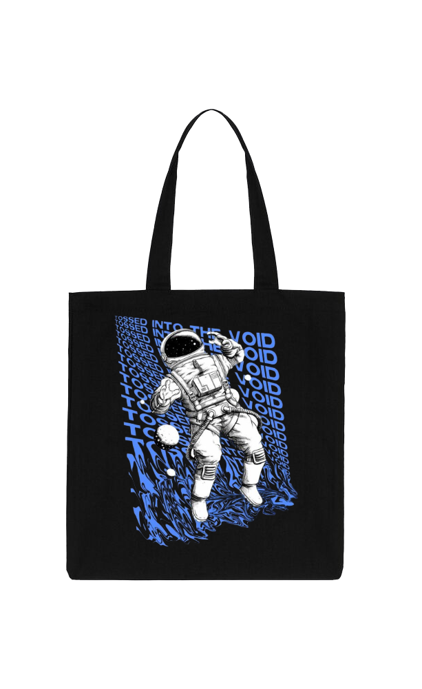VOID Back text tote bag Black 74