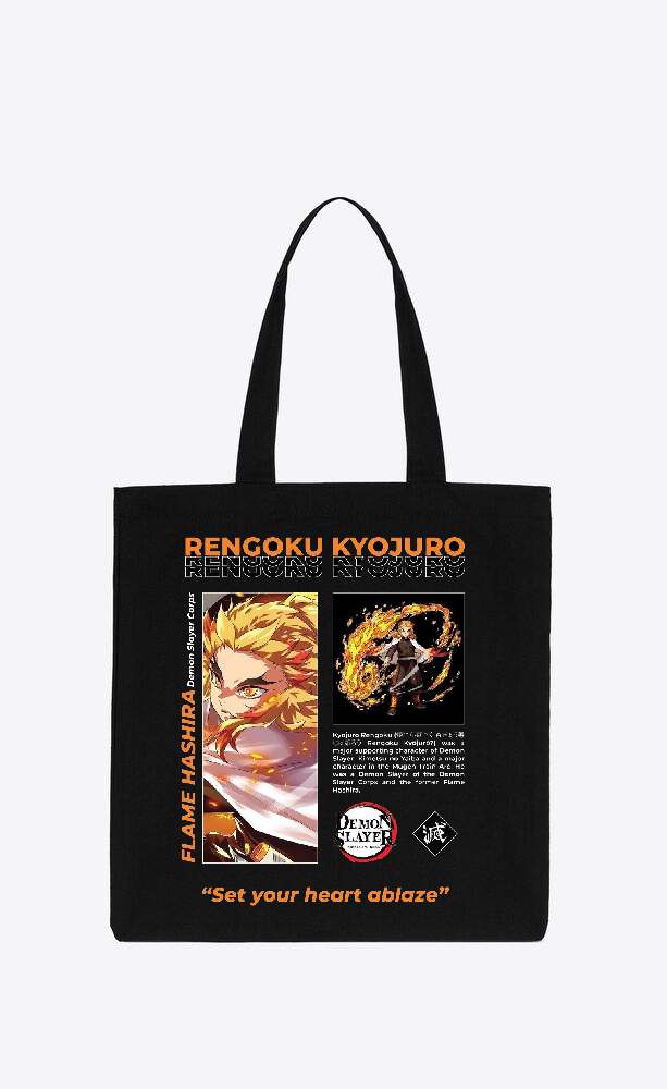 Anime Demon slayer nezuko tanjiro tote bag Black 77