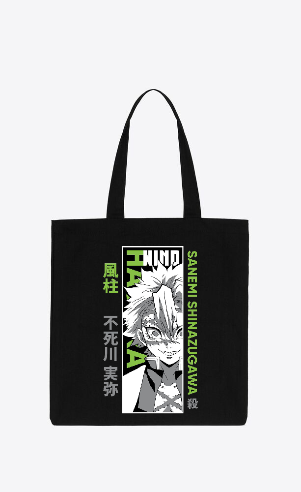 Anime Demon slayer nezuko tanjiro tote bag Black 78