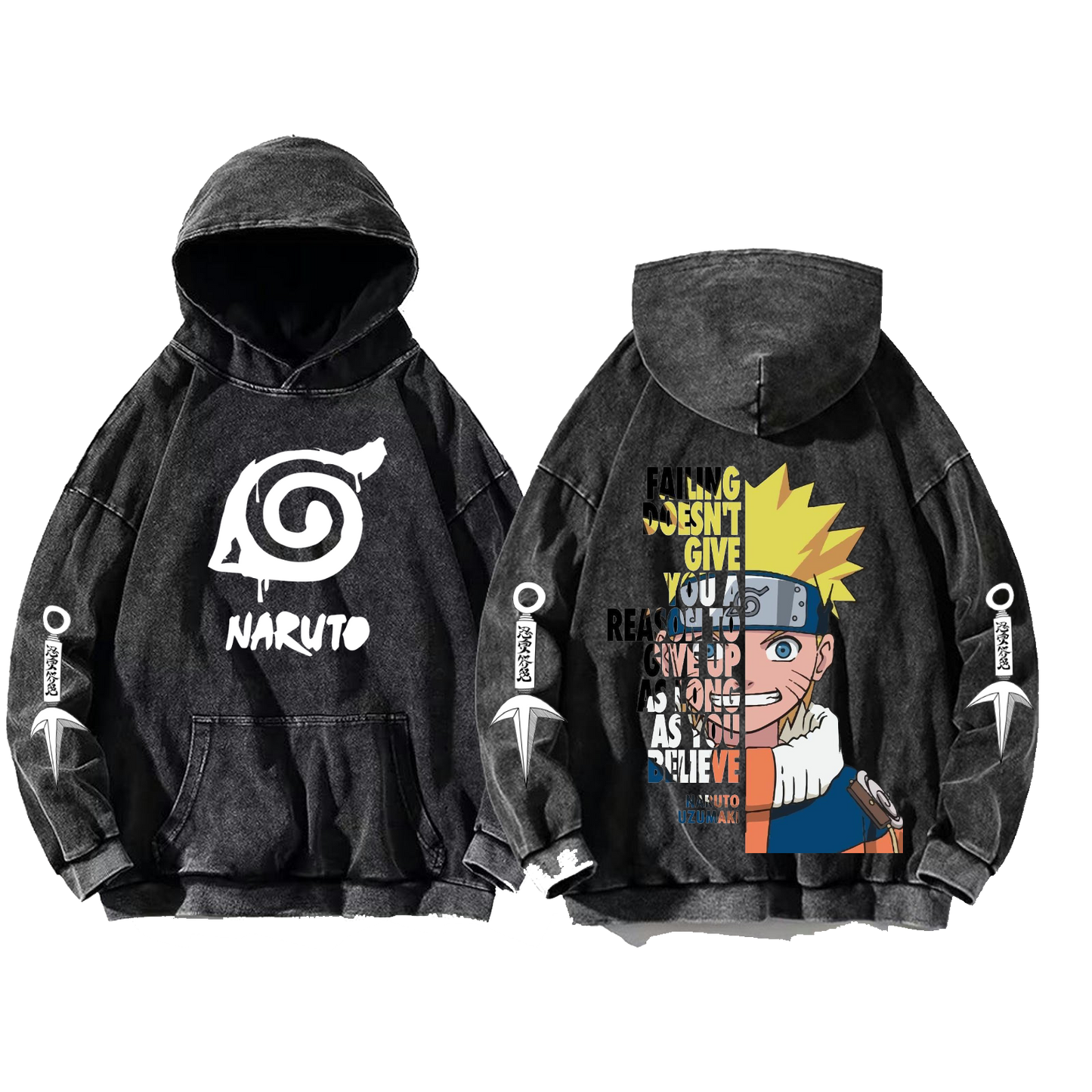 Naruto Shippuden One Size hoodie Washed Back 79