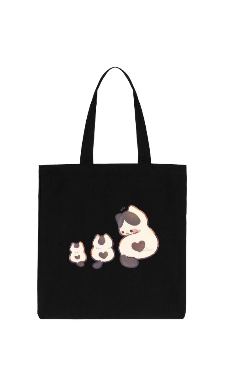 cat tote bag Black 79