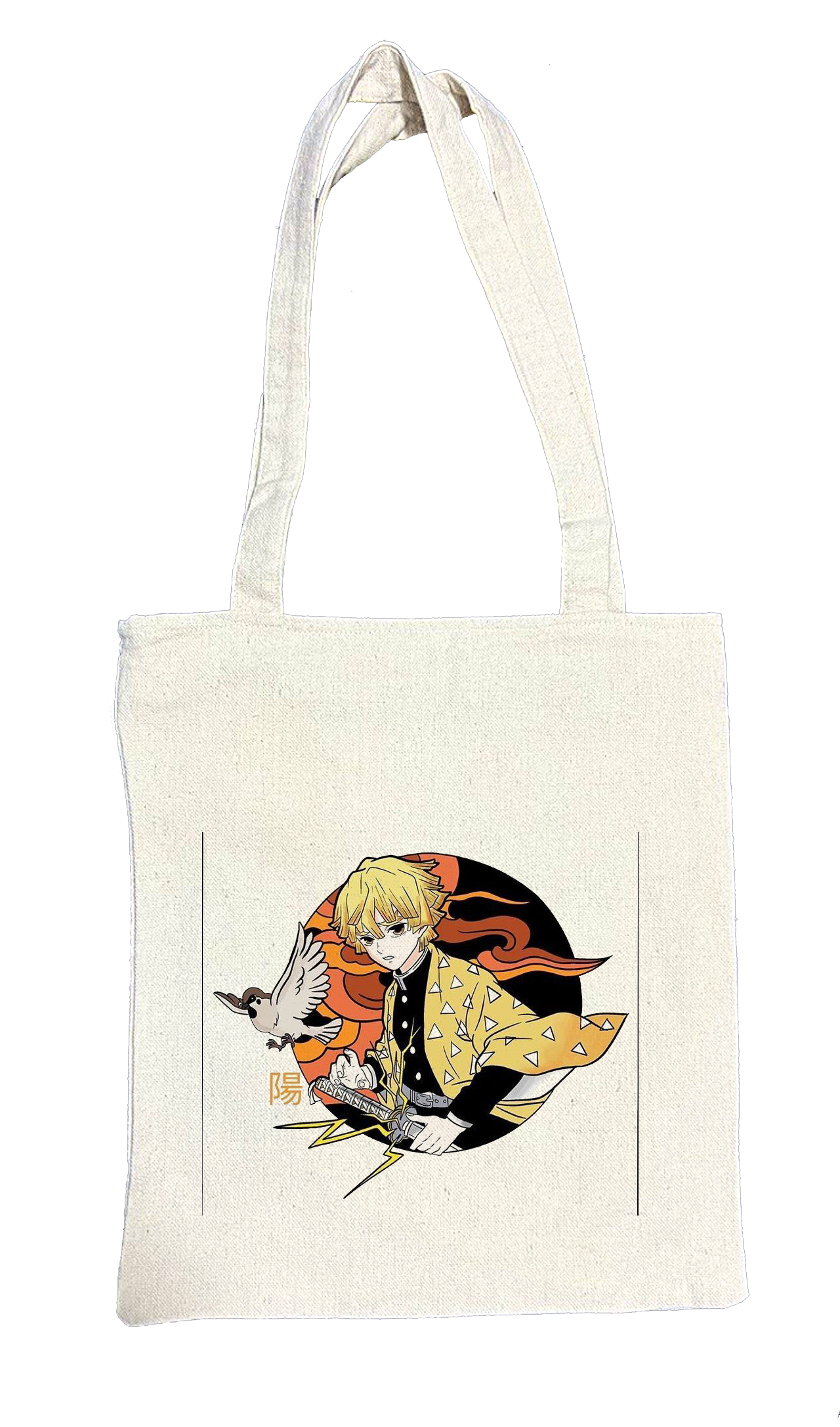 Anime Demon slayer nezuko tanjiro tote bag Beige 7