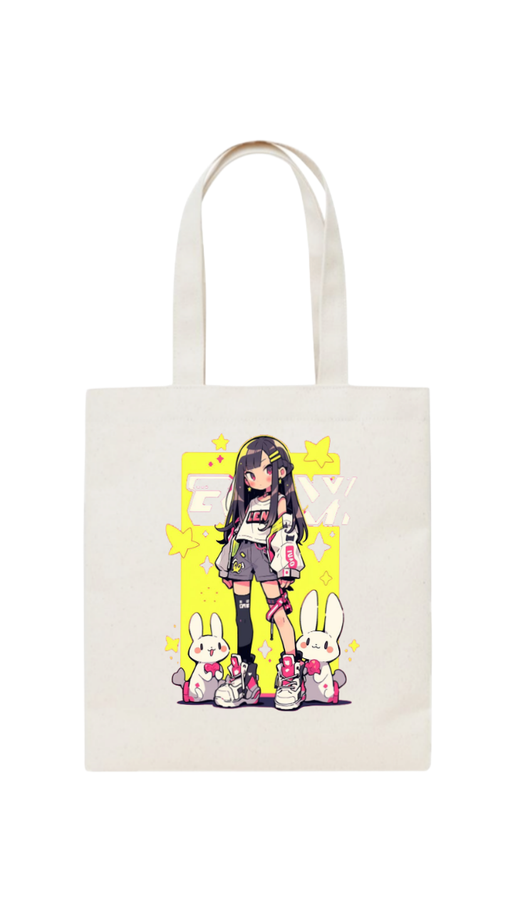 Character tote bag beige 27