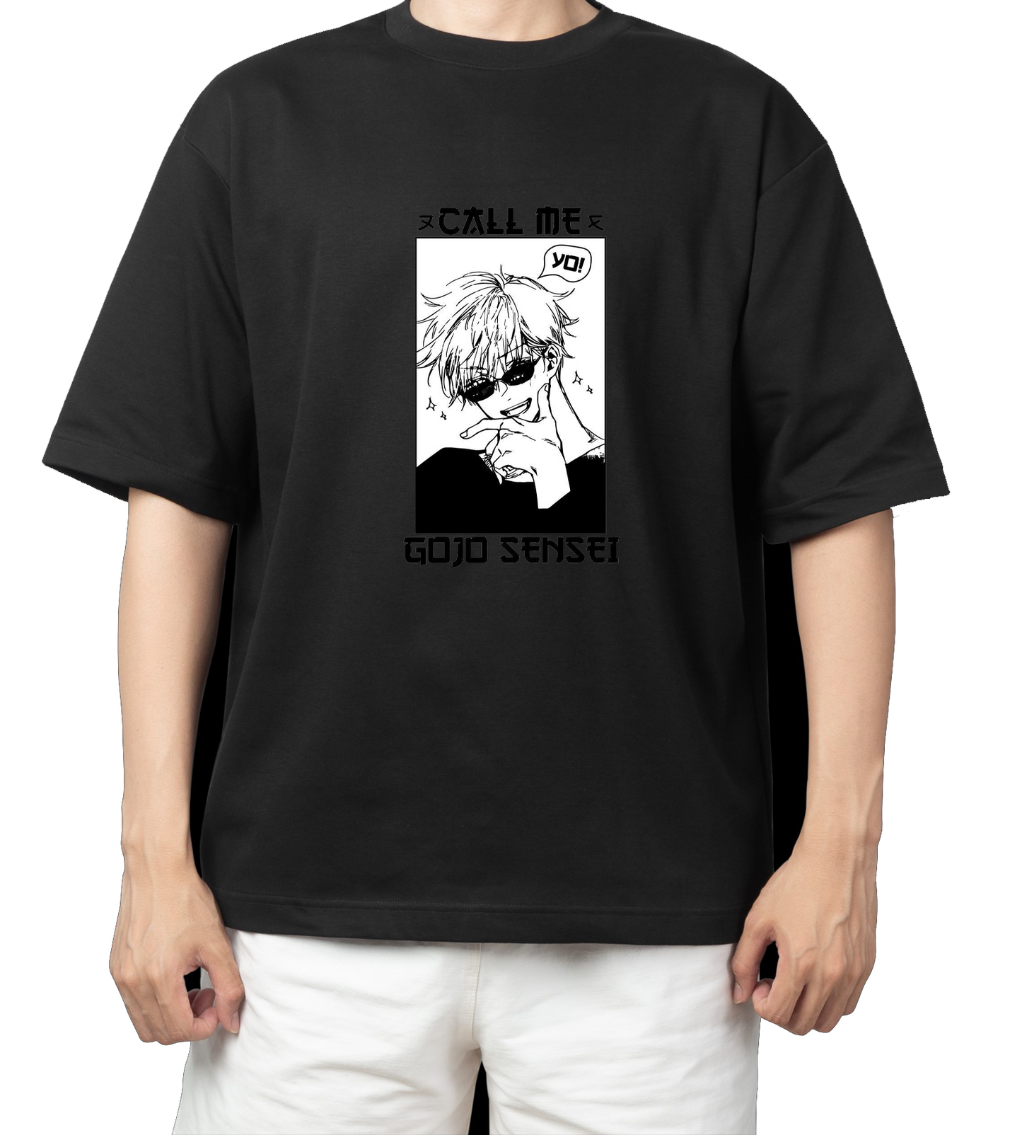 tjujutsu kaisen GOJO Oversize t- shirt Black 7