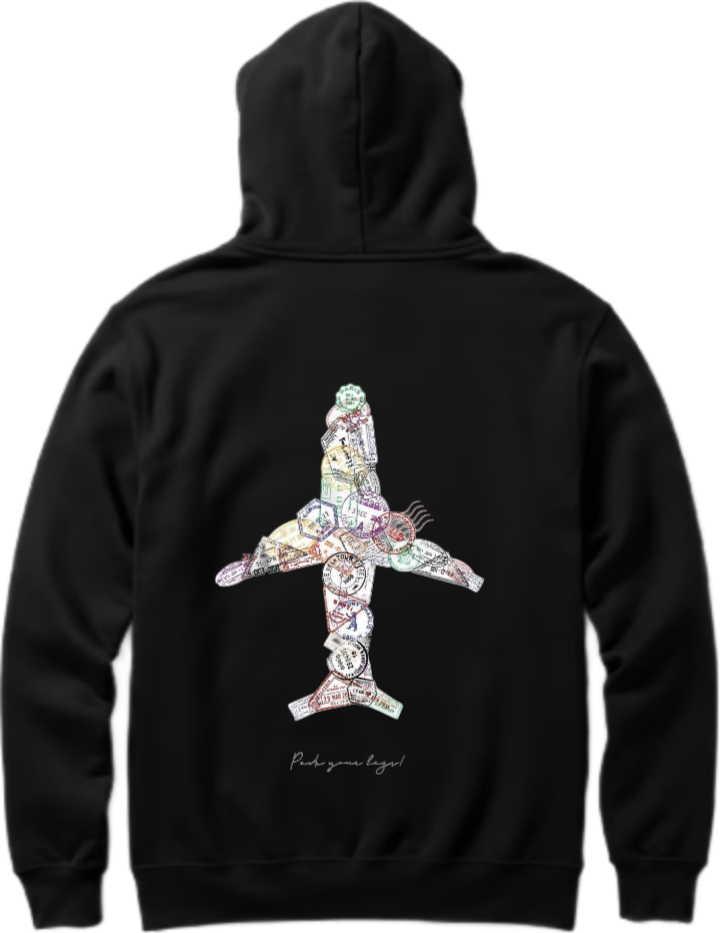 travel travellar Oversize Hoodie Black Back 7