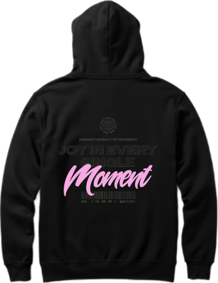 Find Your Way Over Size hoodie Black Back 88