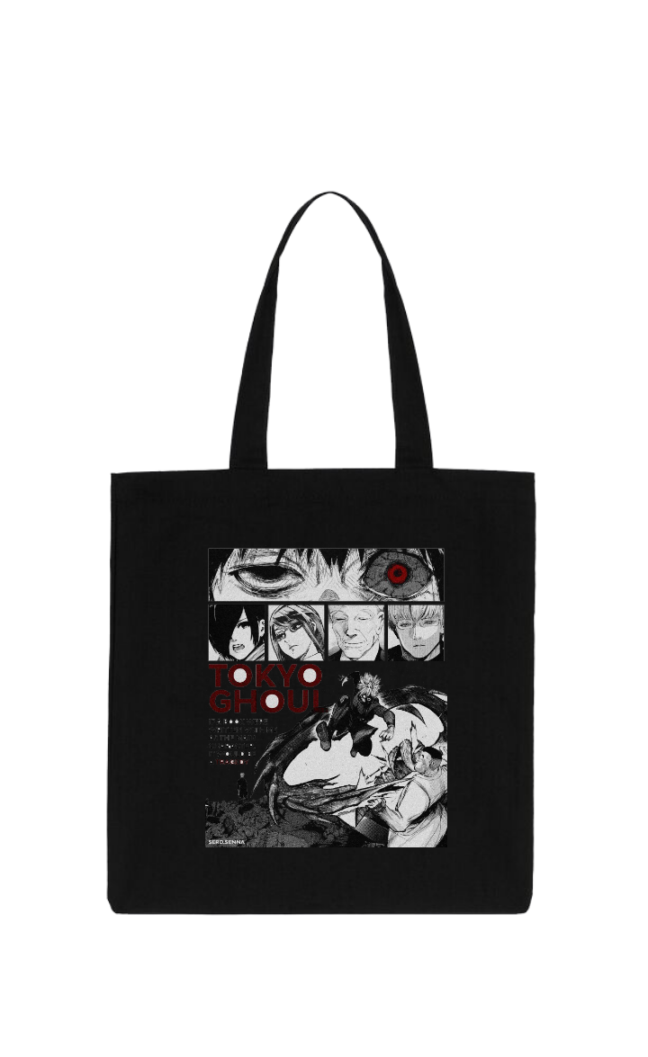 Tokyo ghoul tote bag Black 7