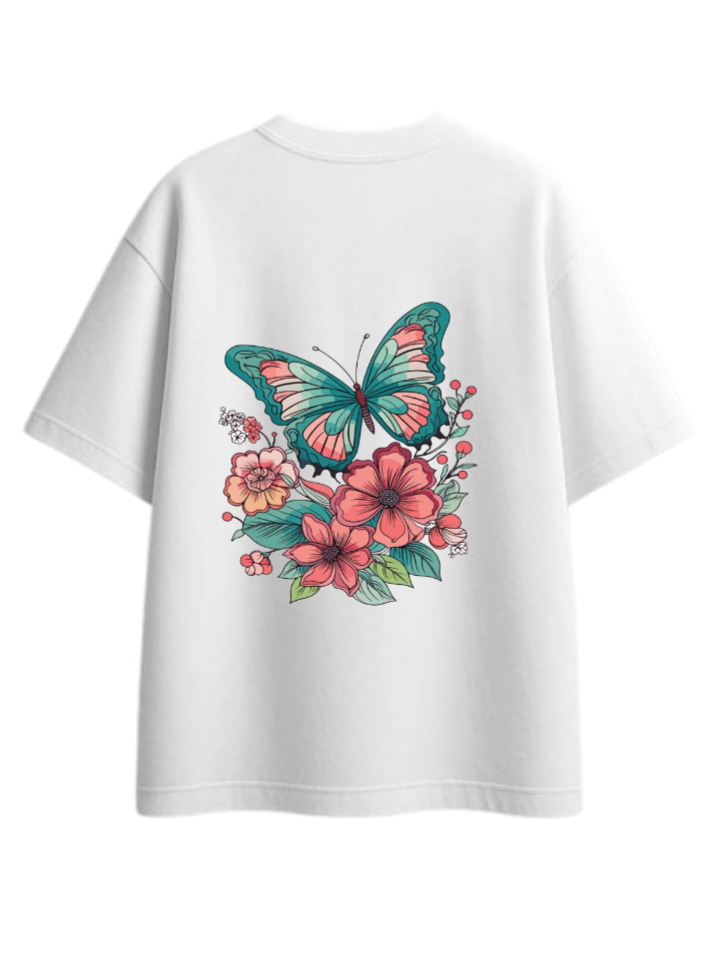 butterflies t- shirt White Back 7