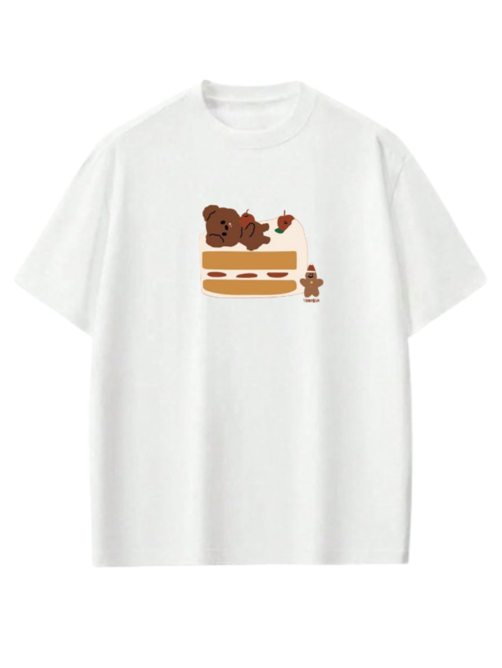 bear t- shirt White 7