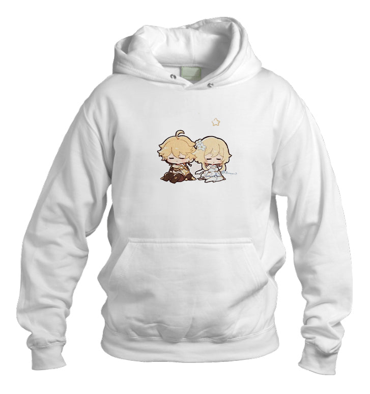 Genshin Impact Over Size hoodie White 2