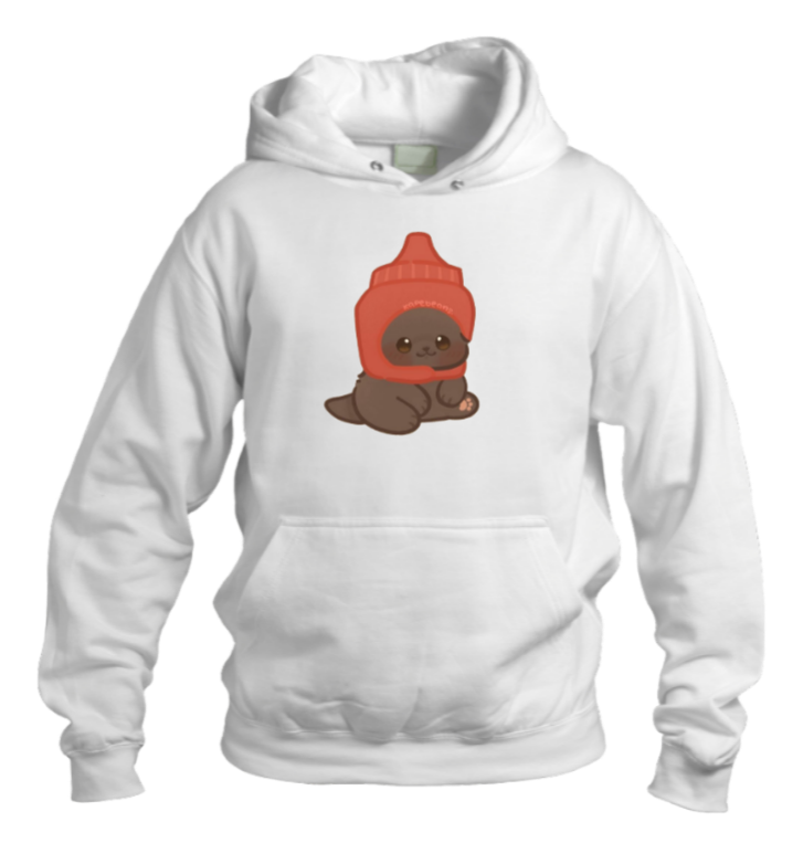 cat Oversize Hoodie White 7