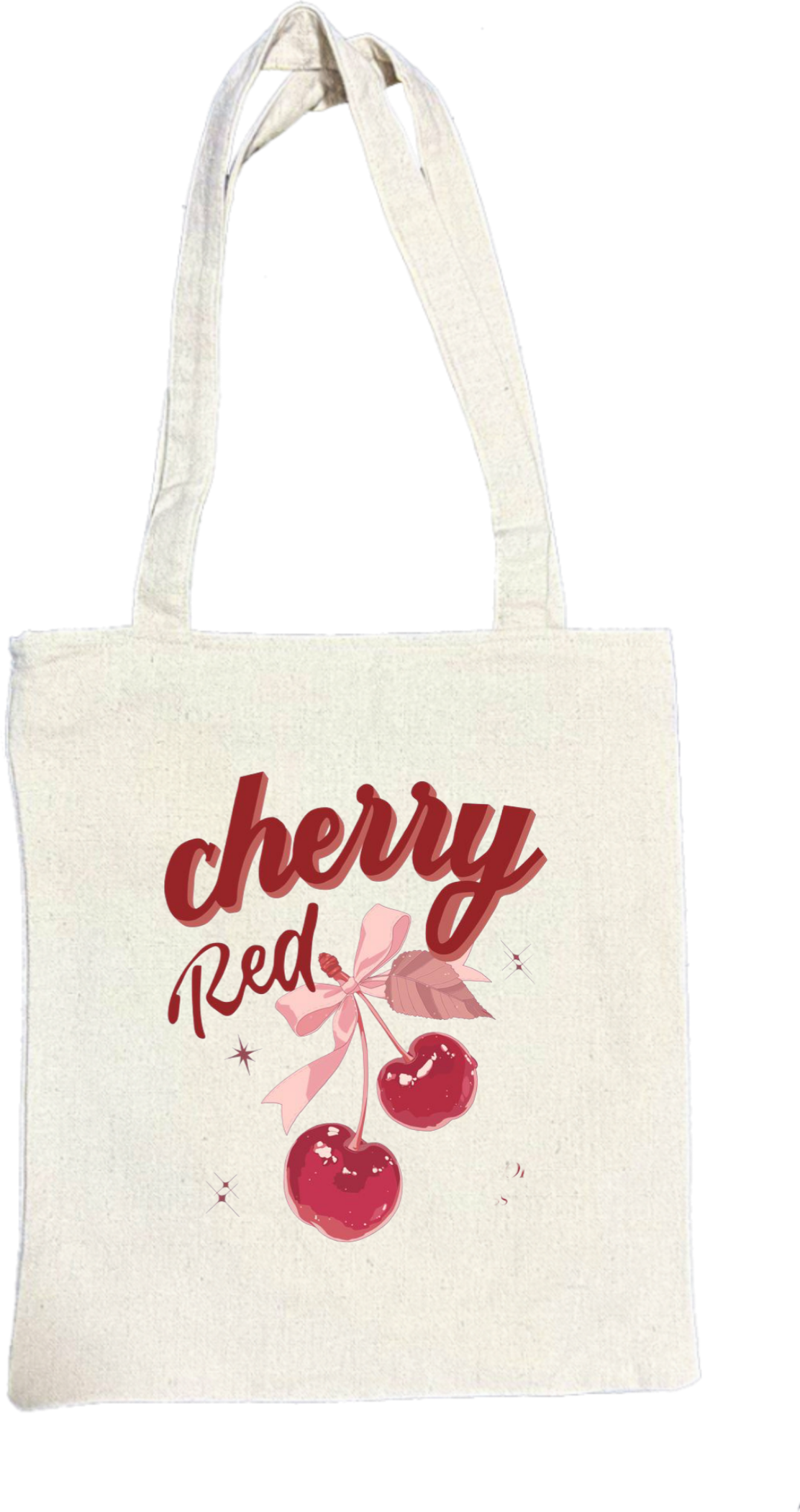 cherry Red tote bag beige 66