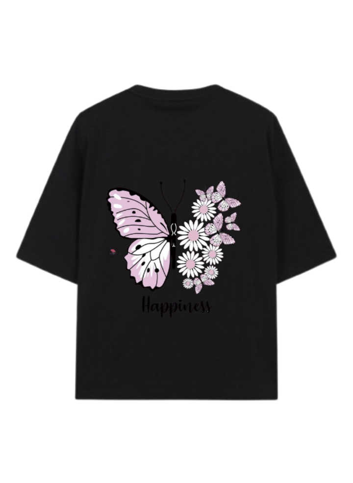 butterflies t- shirt Black Back 7