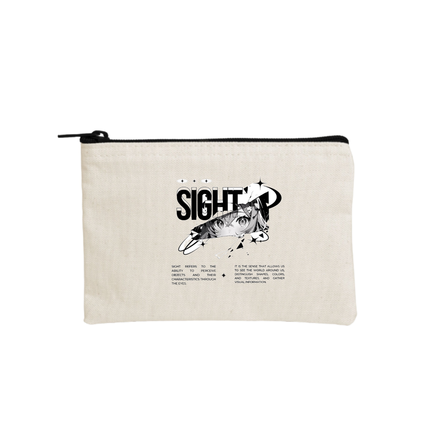 RANDOM ANIME GIRL wallet pencil case Beige 14