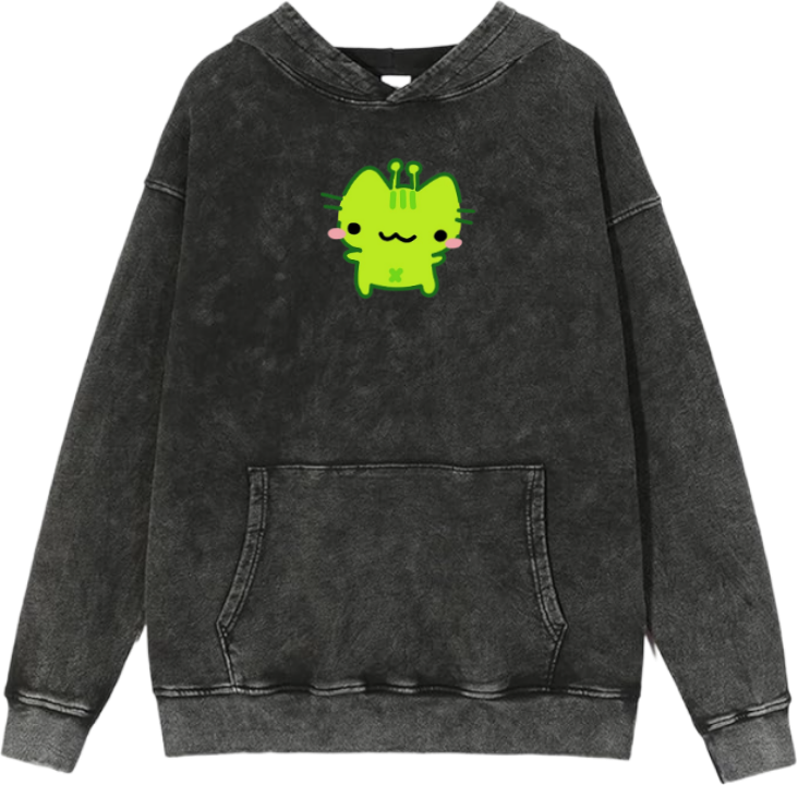 aliens Oversize Hoodie Washed gray 7