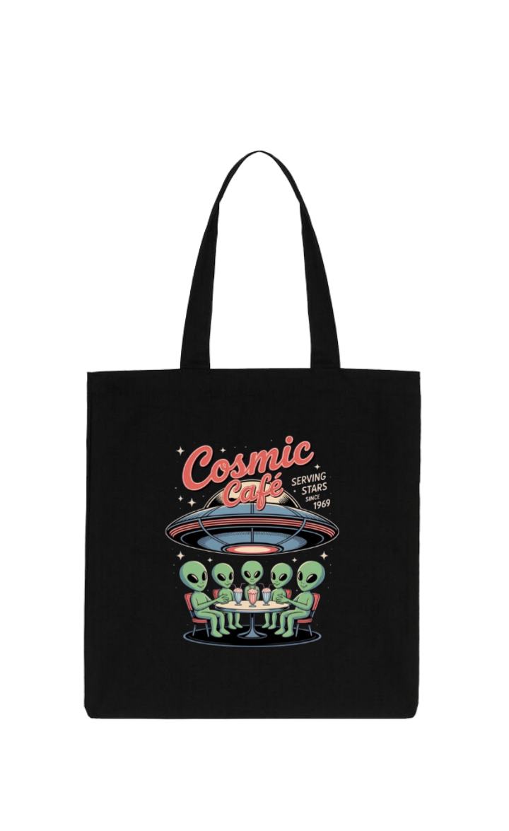aliens tote bag Black 7