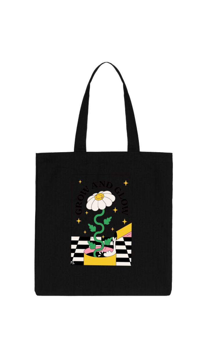 GROW tote bag Black 137