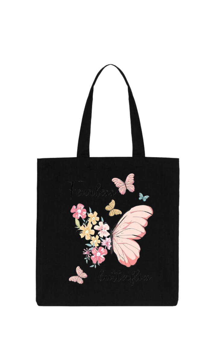 butterflies tote bag Black 7