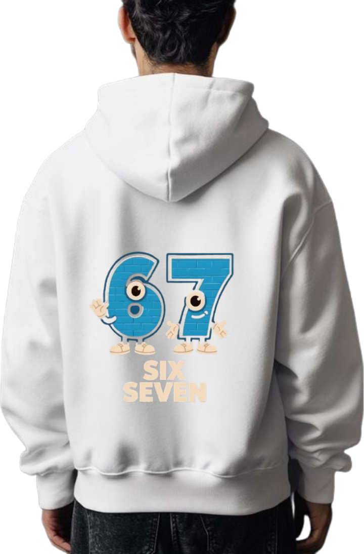 designs 67 Oversize Hoodie White Back 7