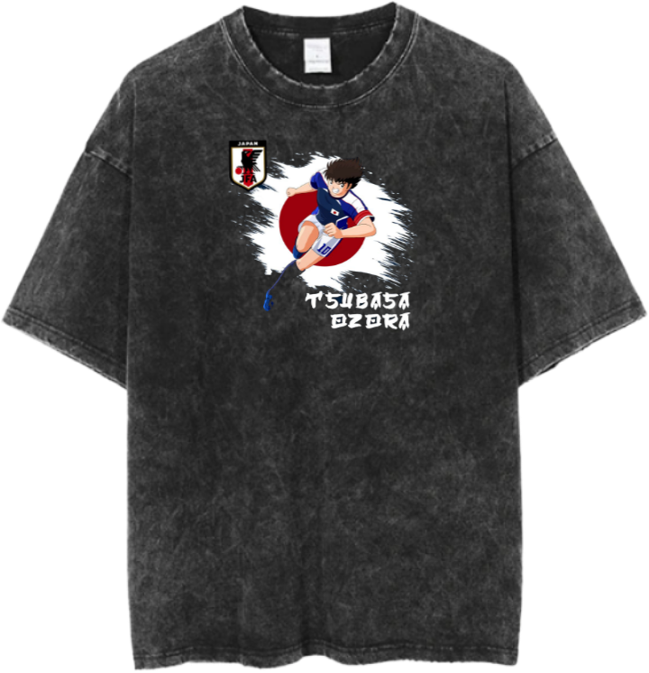Captain Tsubasa t- shirt Over Size Washed 7