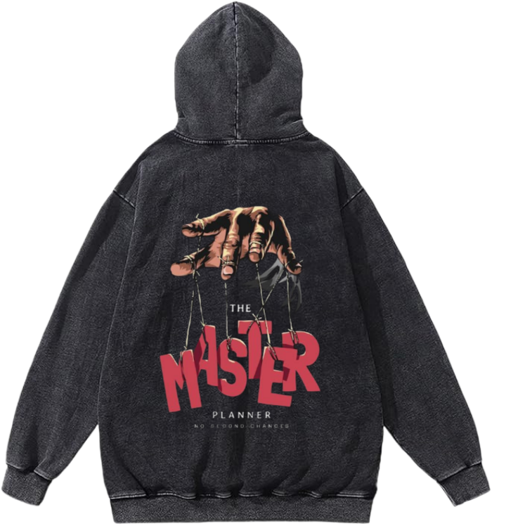 The Master Planner Over Size hoodie Washed Back 47
