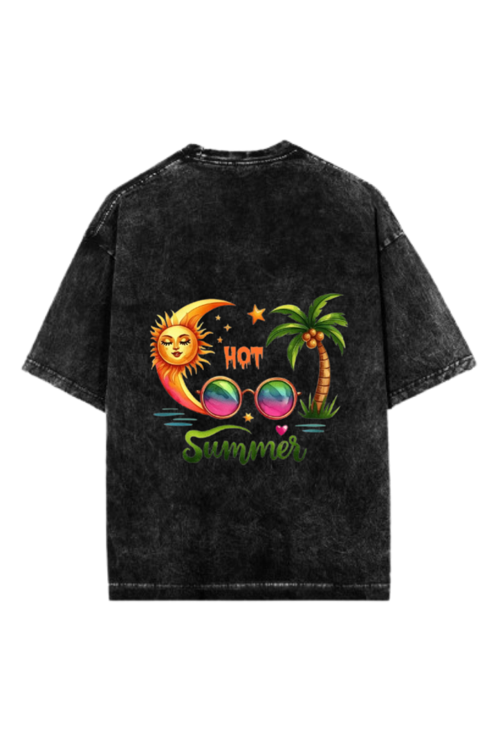 Summer Vibes One Size t- shirt Washed Back 7