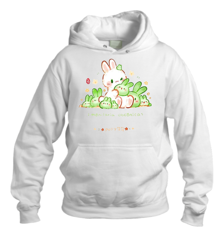bunny Oversize Hoodie White 7