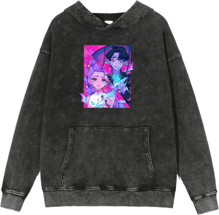 Hunterix kpop Oversize Hoodie Washed gray 7