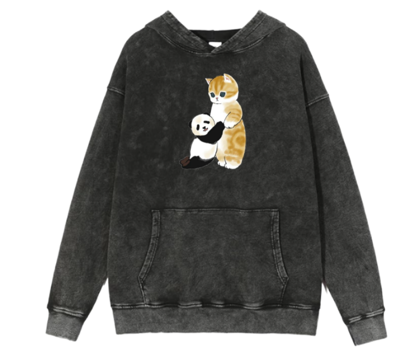 PANDA Oversize Hoodie Washed 7