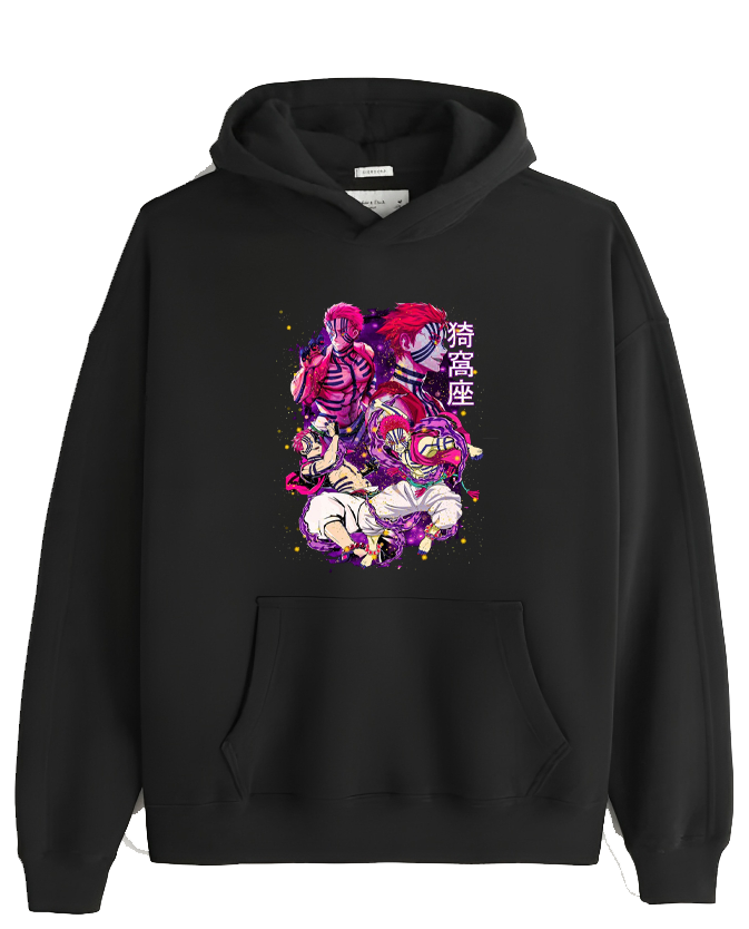 Anime Demon slayer nezuko tanjiro Oversize Hoodie Black 60