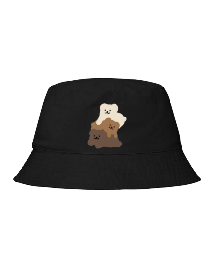 bear Bucket hat Fishman hat cap Black 7