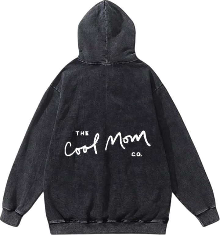 Mom dad parents Oversize Hoodie Washed gray Back 7