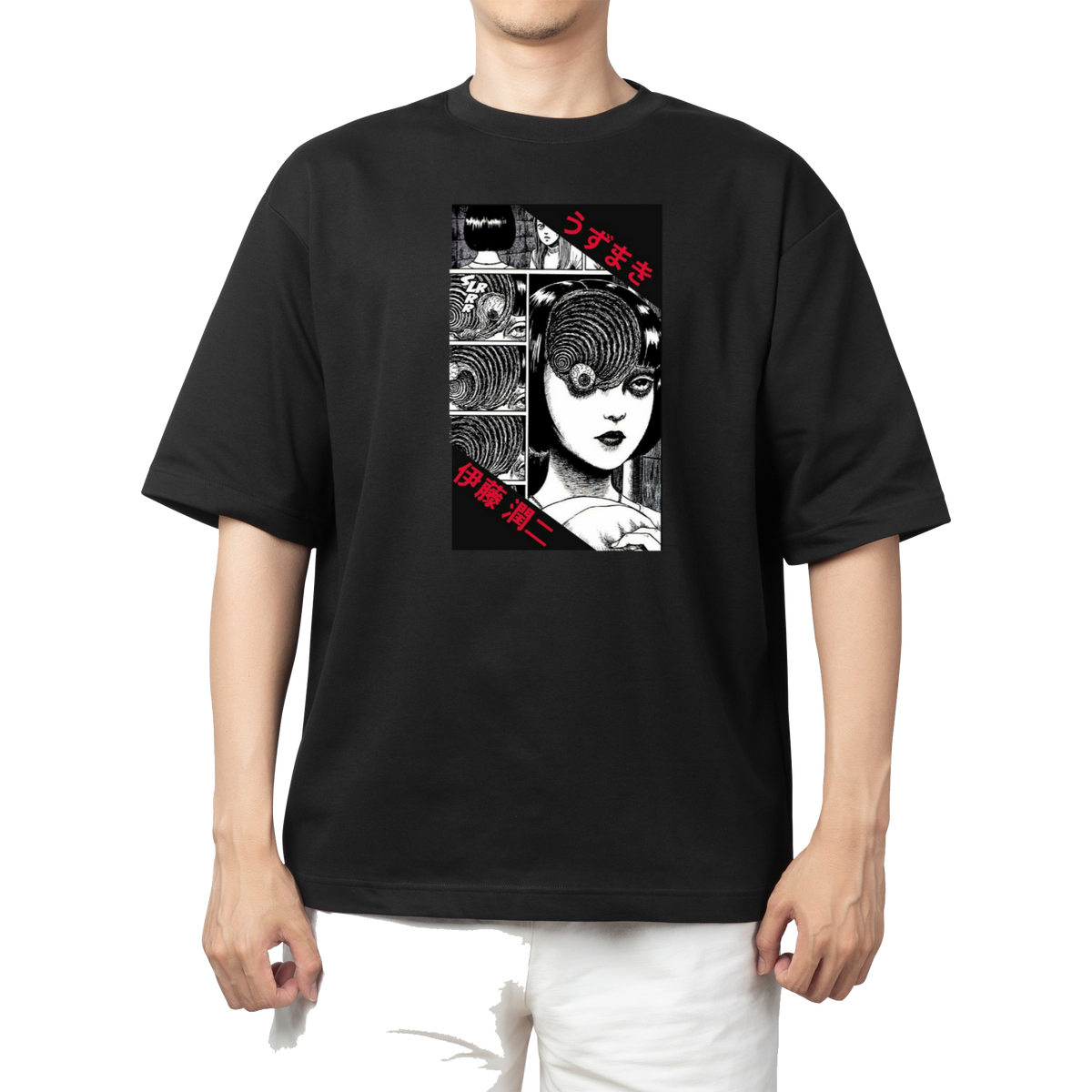 Tomie Kawakami t- shirt Over Size Black 7