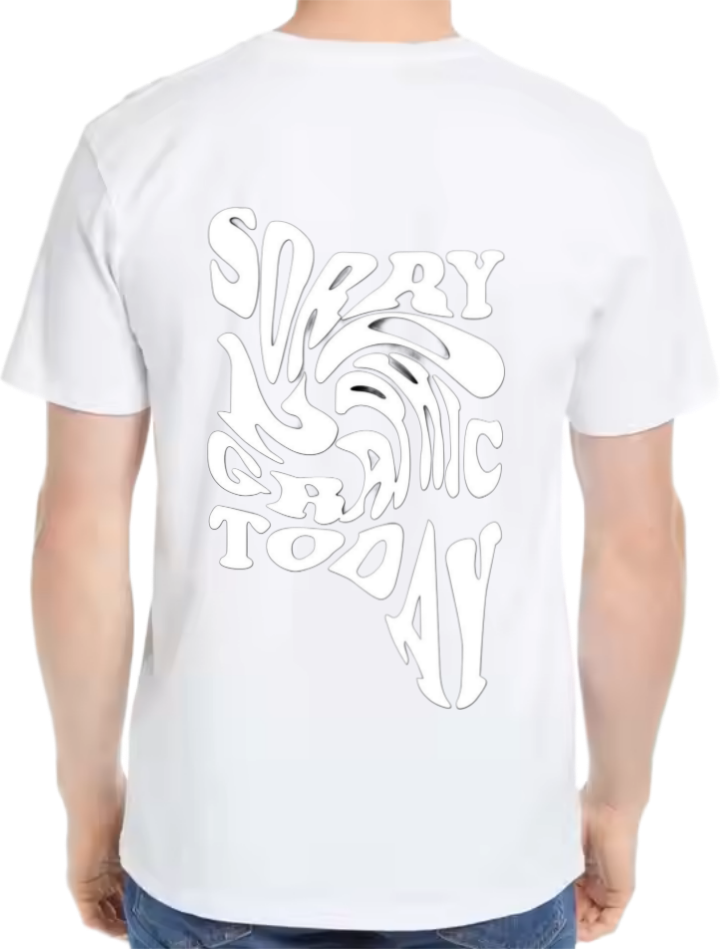 SORRY t- shirt Over Size White Back 7