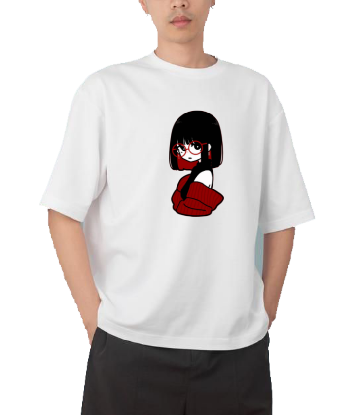 Illustration t- shirt Over Size White 7