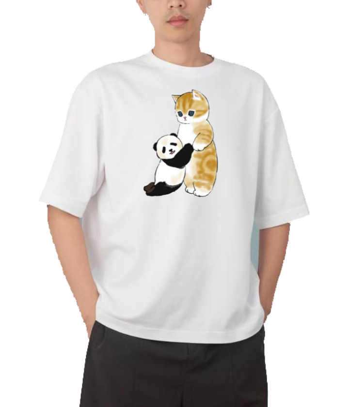 PANDA Oversize Hoodie White 7