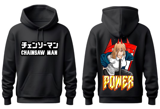 Chainsaw Man One Size hoodie Black Back 7