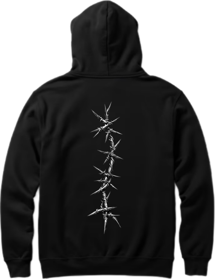 Goth Oversize Hoodie Black Back 7