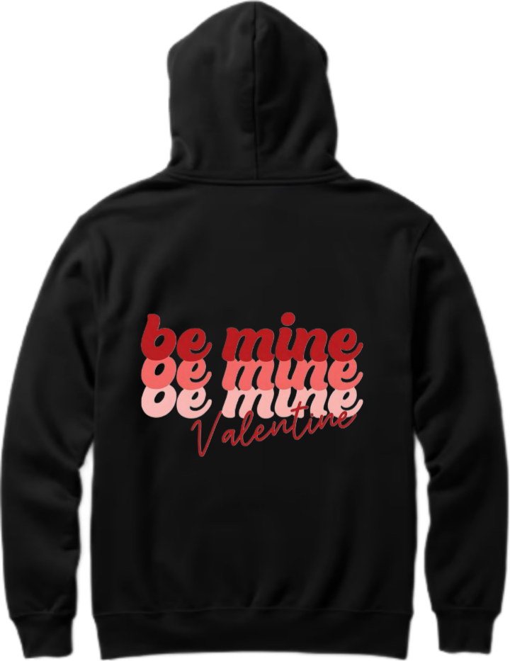 VaIentine coupIe Oversize Hoodie Black Back 7
