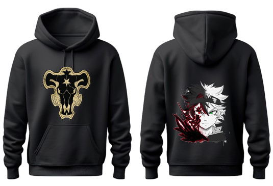 Black clover One Size hoodie Black Back 16