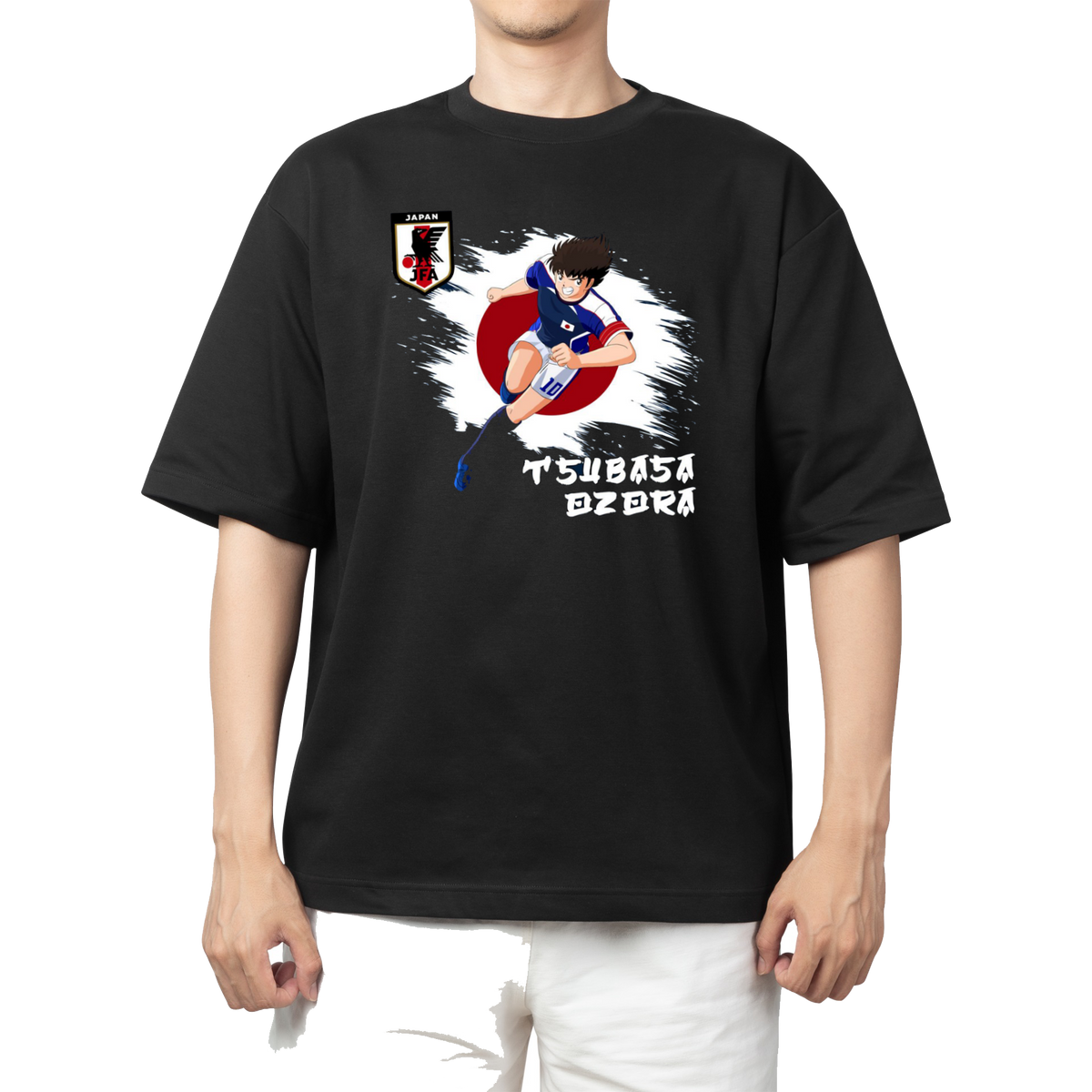 Captain Tsubasa t- shirt Over Size Black 7