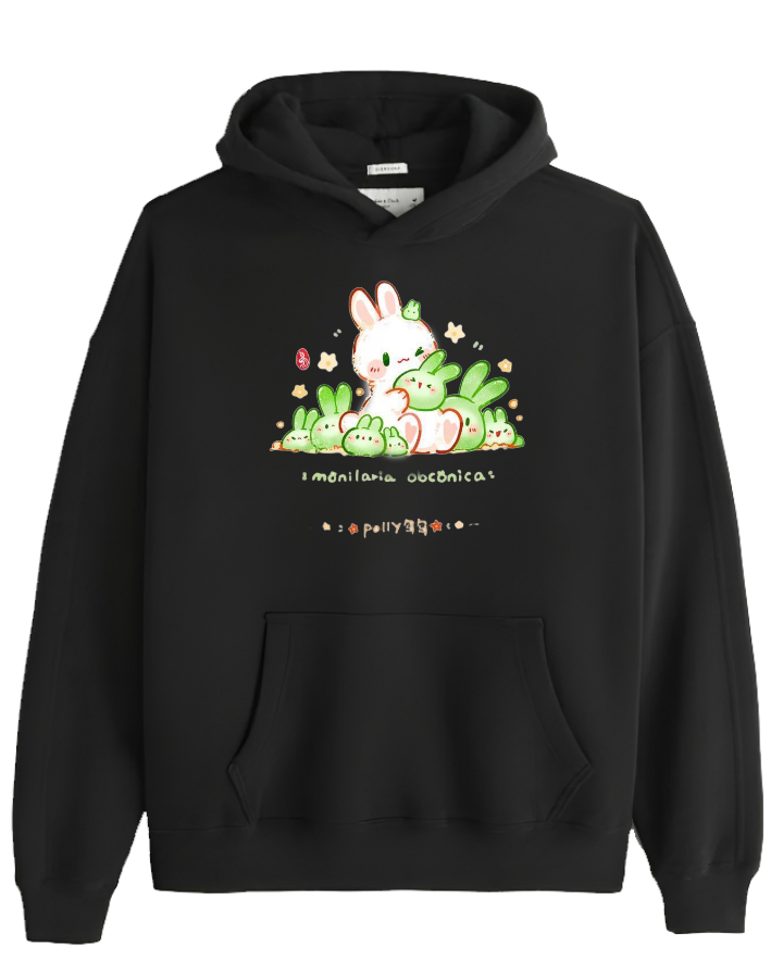 bunny Oversize Hoodie Black 7