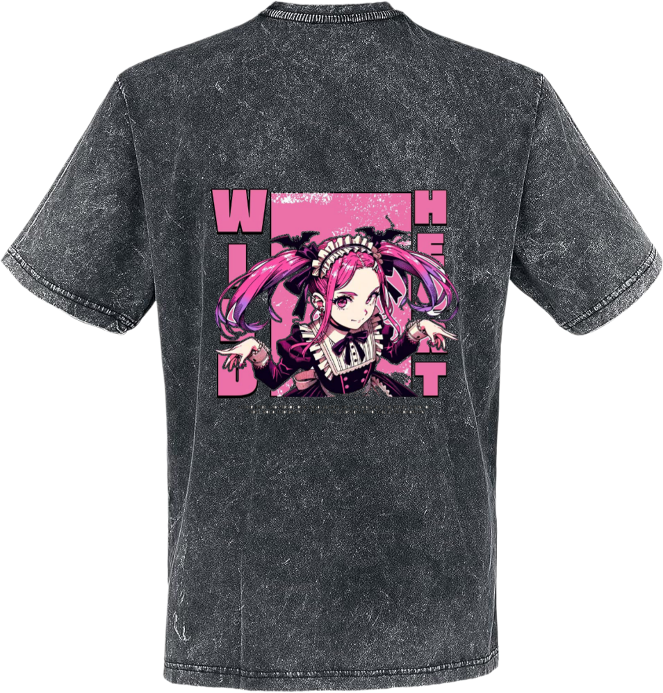 Wild Heart t- shirt Over Size Washed Back 7