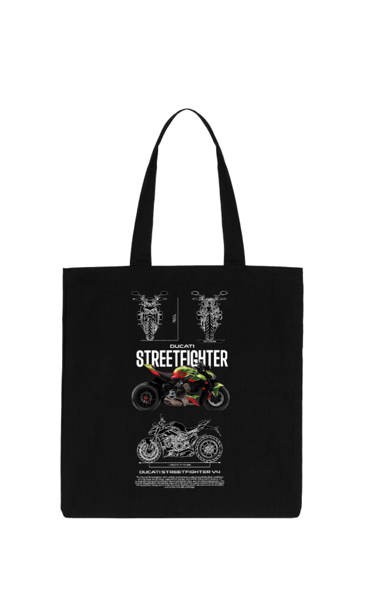 MOTOR CYCLE tote bag Black 7