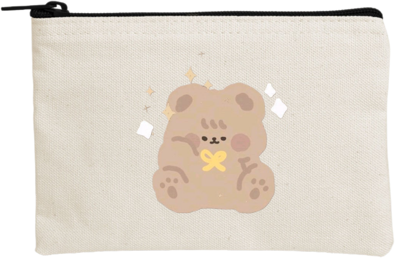 bear wallet pencil case Beige 7